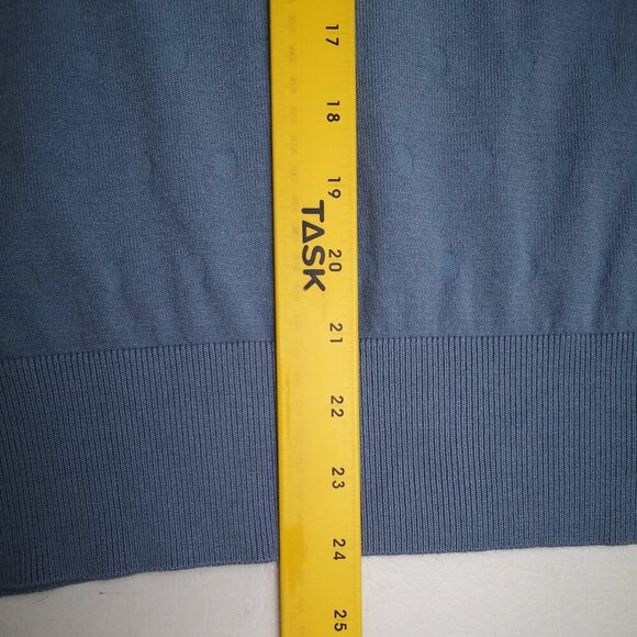 NWT Karl Lagerfeld Ladies Size Medium Blue Lightweight Round Neck Sweater - Picture 11 of 11